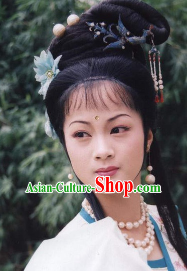 Journey to the West Drama Fairy Black Wigs and Hair Accessories for Women