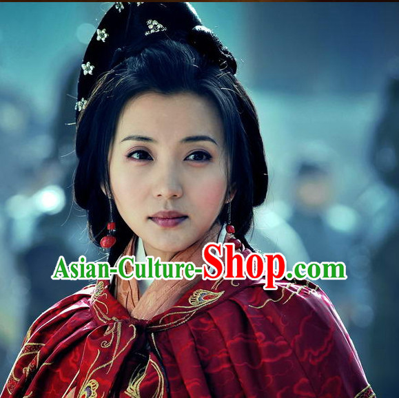 Three Kingdoms Beauty Diao Chan Hairstyles Black Wigs for Women or Girls