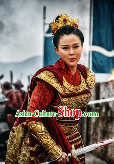 Asian Ancient Chinese Samurai Authentic Fantasy Suit of Body Armor for Sale Complete Set for Women