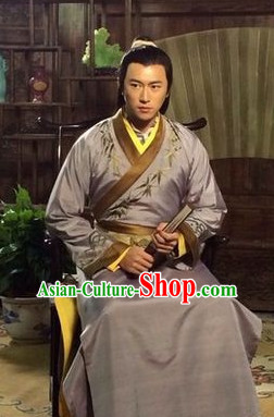 Ancient Chinese Traditional Teacher Wise Man National Hanfu Dress Costumes Clothes Ancient China Clothing for Men or Boys