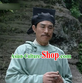 Ancient Chinese Male Black Hat Traditional Headwear for Men or Boys