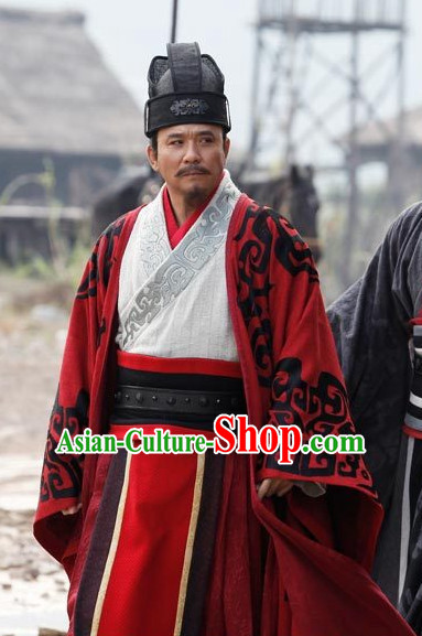 Ancient Chinese Style Minister Dress Authentic Clothes Culture Costume Han Dresses Traditional National Dress Clothing Complete Set for Men