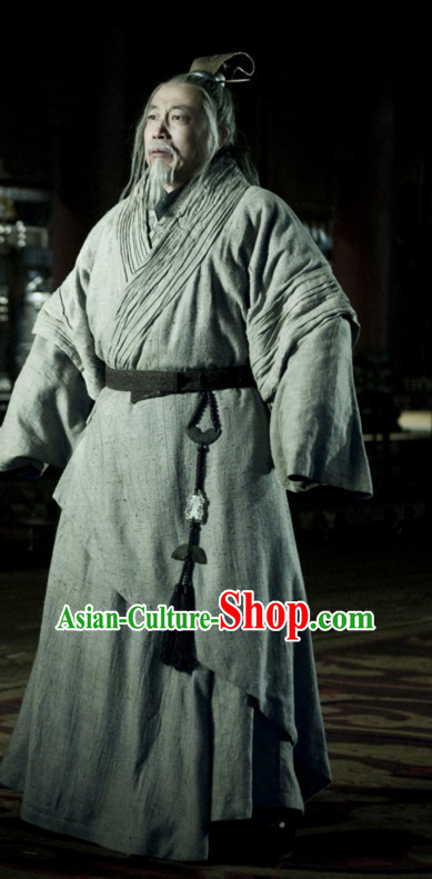 Ancient Chinese Style Hanfu Costumes Dress Authentic Clothes Culture Traditional National Clothing and Headpieces Complete Set for Men