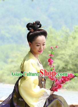 Ancient Chinese Style Palace Lady Black Long Wigs