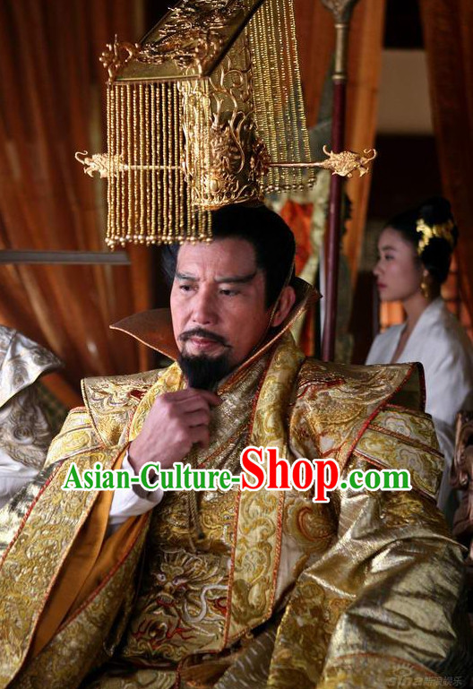 Traditional Ancient Chinese Style Male Emperor Hat for Men