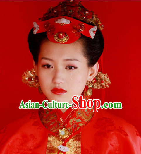 Traditional Ancient Chinese Style Bridal Wedding Hair Jewelry Set for Women