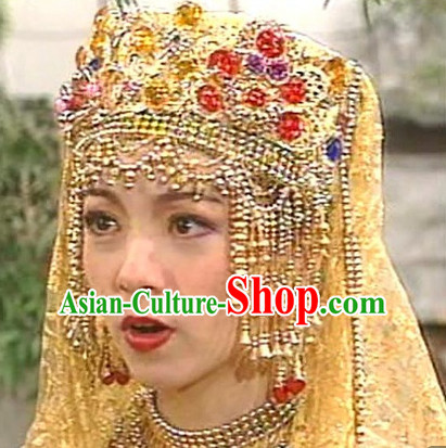 Traditional Ancient Chinese Style Imperial Palace Royal Princess Headpieces Hair Jewelry for Women and Girls