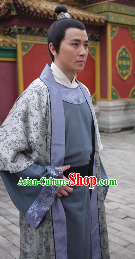 Ancient Chinese Style Hanfu Clothing Complete Set for Men