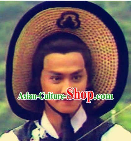 Chinese Traditional Style Black Wigs for Men