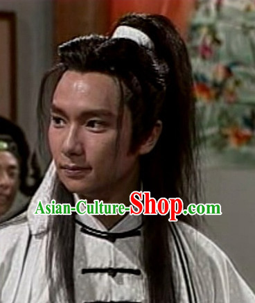 Ancient Chinese Traditional Style Black Full Wigs for Men