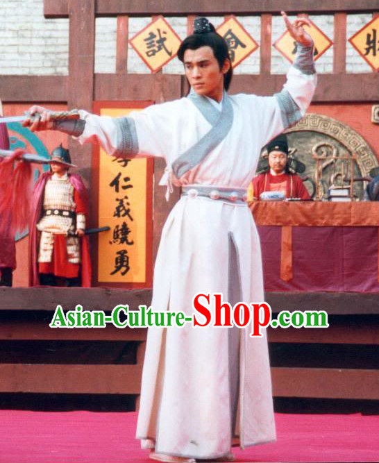 Traditional Chinese Ancient Swordman Costumes Complete Set for Men