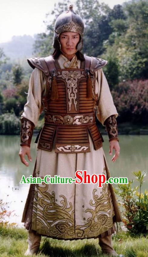 Traditional Chinese Ancient Ethnic Emperor Costumes Clothes Complete Set for Men