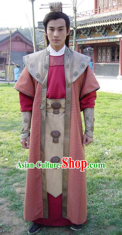 Traditional Chinese Ancient Swordman Clothes Complete Set for Men