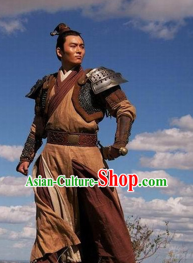 Traditional Chinese Ancient Samural Costume Complete Set for Men