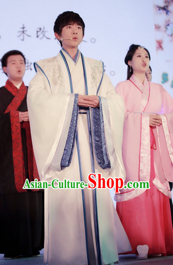 Traditional Chinese Ancient Hanfu Suit Complete Set for Men