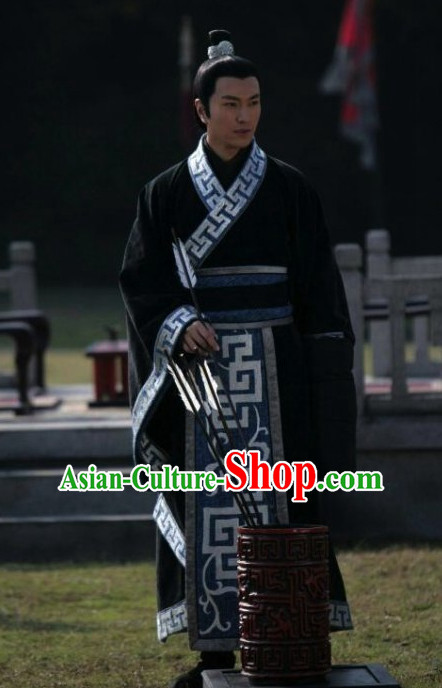 Traditional Chinese Ancient Prince Hanfu Suits Complete Set for Men