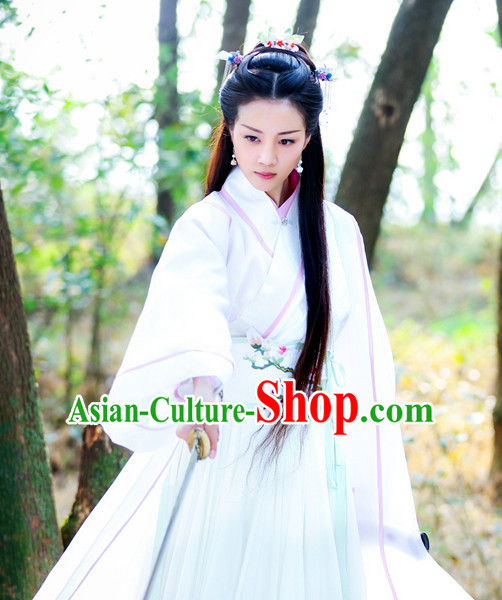 Traditional Chinese Ancient Female Fairy Costumes Complete Set