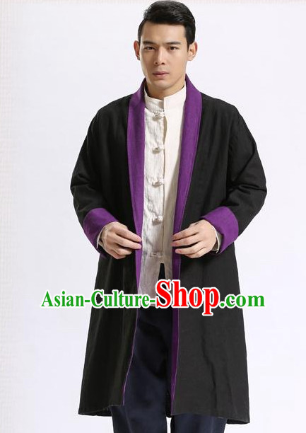 Long Minguo Style Male Mandarin Coat for Men or Boys
