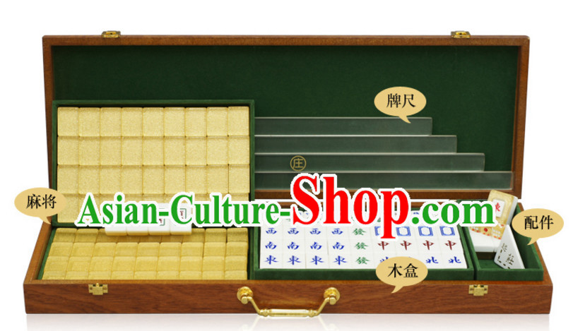 High Quality Heavy Density Chinese Taiwan Bamboo Mahjong Complete Set