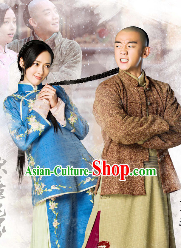 Traditional Chinese Style Mandarin Clothing Complete Set for Women