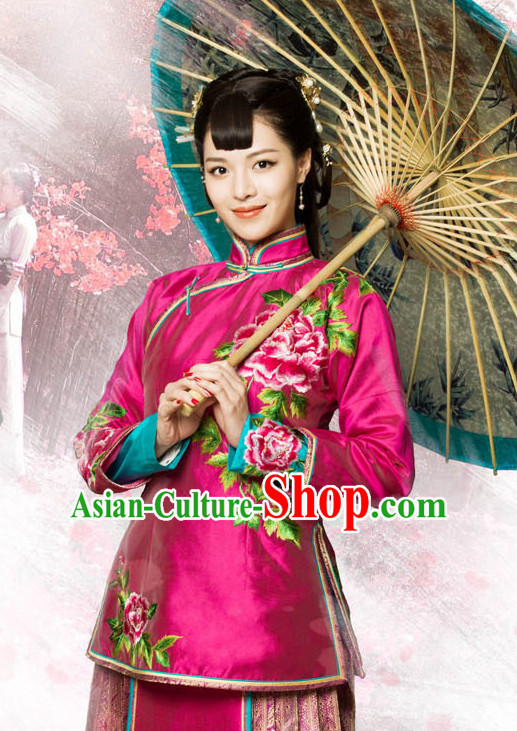 Traditional Chinese Style Mandarin Wedding Dresses Complete Set for Brides