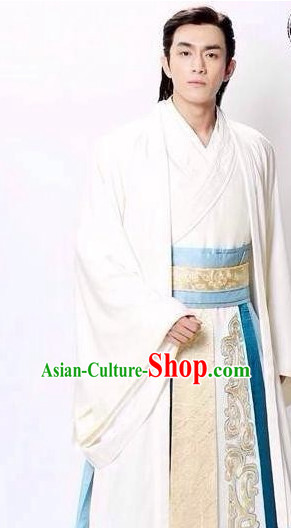 Ancient Chinese Superhero Zhao Zilong Costumes Garments Complete Set for Men