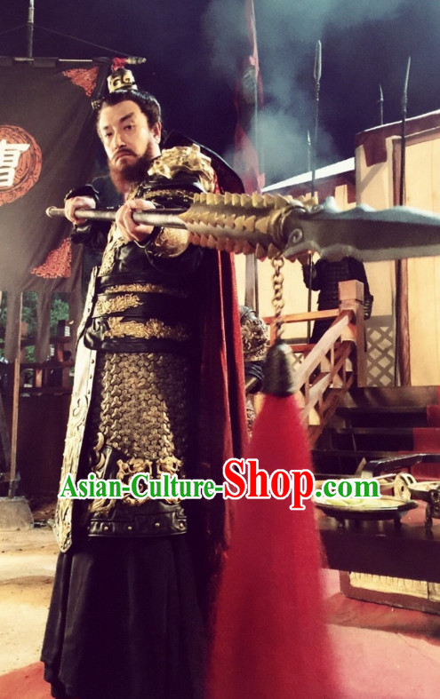 Ancient Chinese Superhero General Fighter Body Armor Costumes Garments Complete Set for Men