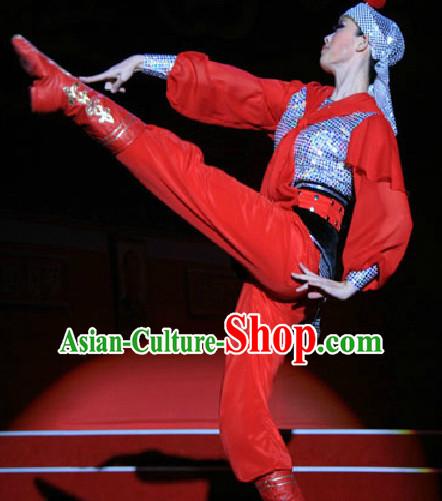 Chinese Traditional Mongolian Dancing Outfits Dancewear Costumes Dancer Costumes Girls Dance Costumes Chinese Dance Clothes Traditional Chinese Clothes Complete Set for Women