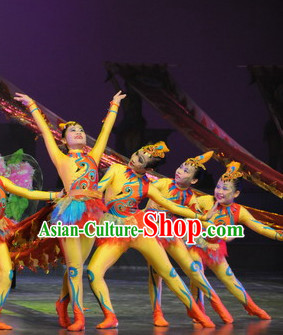 Chinese Stage Acrobatic Dancing Dancewear Costumes Dancer Costumes Dance Costumes Chinese Dance Clothes Traditional Chinese Clothes Complete Set for Women Kids