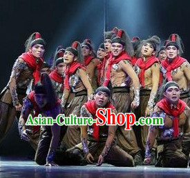 Chinese Stage Classical Dancing Dancewear Costumes Dancer Costumes Dance Costumes Chinese Dance Clothes Traditional Chinese Clothes Complete Set for Men Kids