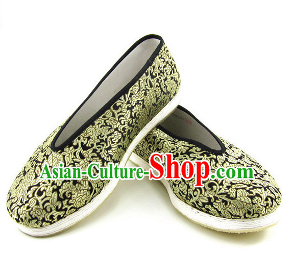 Top Chinese Classic Traditional Tai Chi Shoes Kung Fu Shoes Martial Arts Fabric Shoes for Men or Women