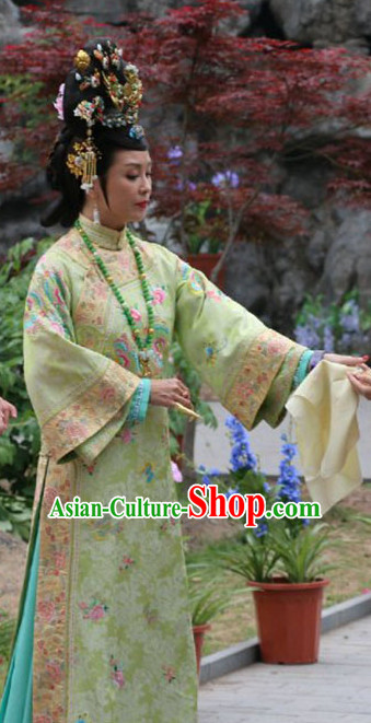 Chinese Imperial Palce Empress Costumes Complete Set for Women Girls