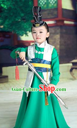 Chinese Traditional Ancient Kids Prince Hanfu Clothing