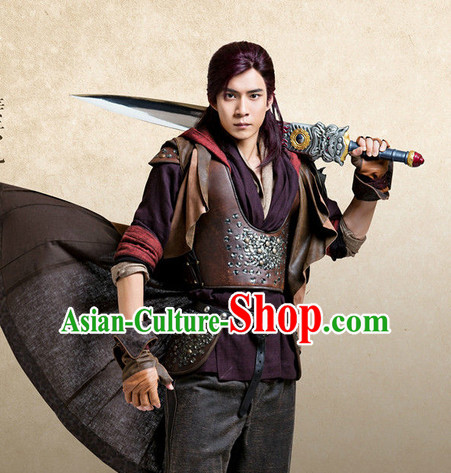 Chinese Ancient Superhero Body Armor Costumes Complete Set for Men