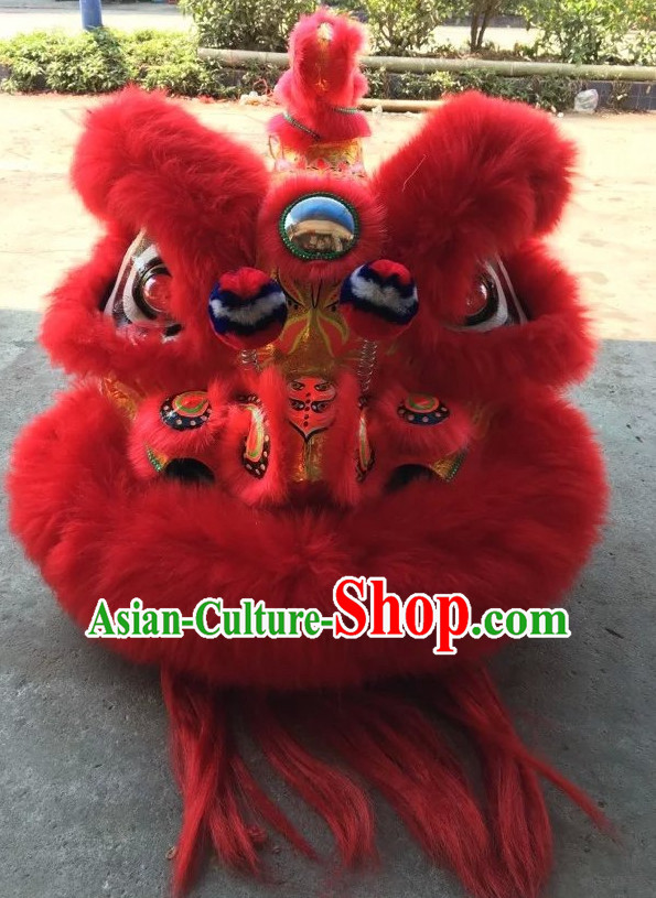 Top Red Competition and Parade Lion Dancing Equipments Complete Set