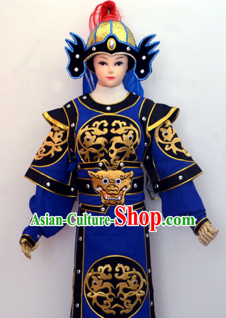 Ancient Chinese Solider General Opera Costumes Complete Set