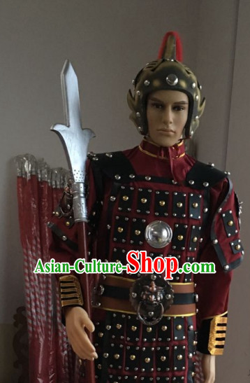 Ancient Chinese General Body Armor Costumes Complete Set