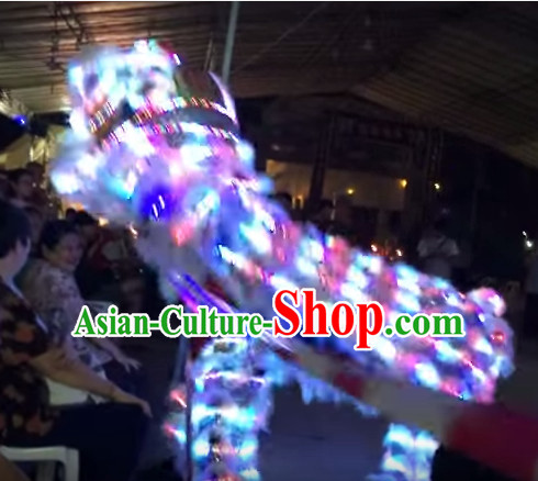 Luminous LED Lights Supreme 100_ Long Natural Wool Chinese Southern Lion Dance Equipments Complete Set