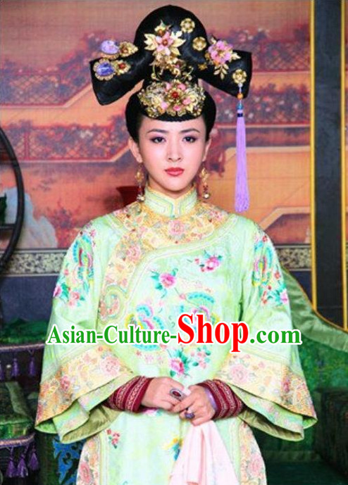 Ancient Chinese Princess Black Wigs and Hair Accessories for Women