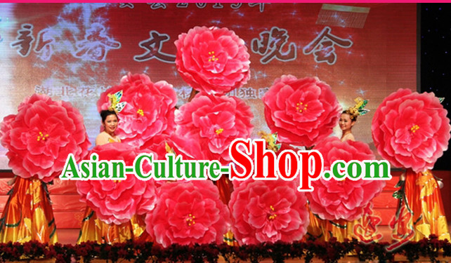 Traditional Dance Peony Umbrella Props Flower Umbrellas Dancing Prop Decorations for Women Adults