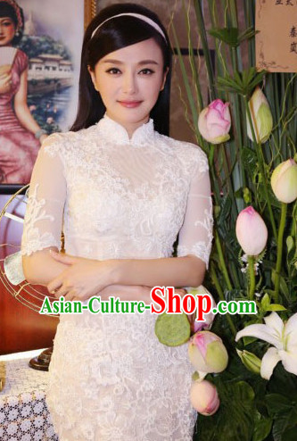 Top Tailored Romantic Mandarin Collar Short Cheongsam Chi-pao