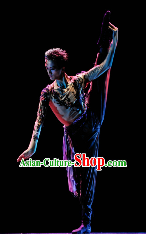 Chinese Classical Dancing Dance Costumes Complete Set for Men