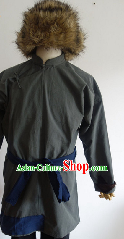 Old Society Poor People Yang Bailao Costumes Clothing for Men Boys