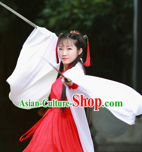 Han Dynasty Women Han Fu_Hanfu Gongfu Clothing Hanzhuang Historical Dress Historical Clothing and Accessories Complete Set for Women