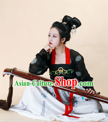 Ancient Dynasty Women Han Fu_Hanfu Clothing Hanzhuang Historical Dress Historical Clothing and Accessories Complete Set for Women