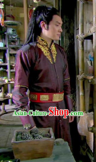 Chinese Traditional Lanling King Dress Hanfu Costume China Kimono Robe Ancient Chinese Clothing National Costumes Gown Wear for Men