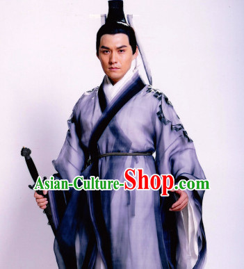 Chinese Traditional Taoist Dress Hanfu Costume China Kimono Robe Ancient Chinese Clothing National Costumes Gown Wear for Men