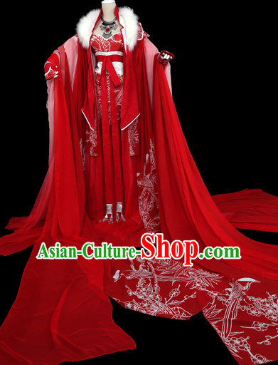 Chinese Imperial Empress Clothing Cosplay Dresses National Costume Traditional Chinese Clothing Attire Complete Set