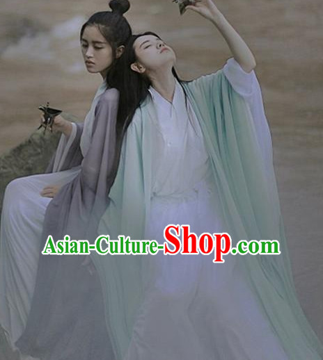 Ancient Chinese Drama Scene Costume Clothing Complete Set for Women or Men