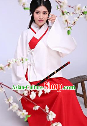 Ancient Chinese Ming Dynasty Drama Scene Hanfu Clothing Complete Set for Women